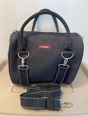 Po Campo Black Trunk BicycleRear PanierCanvas Shoulder Bag with Detachable Strap